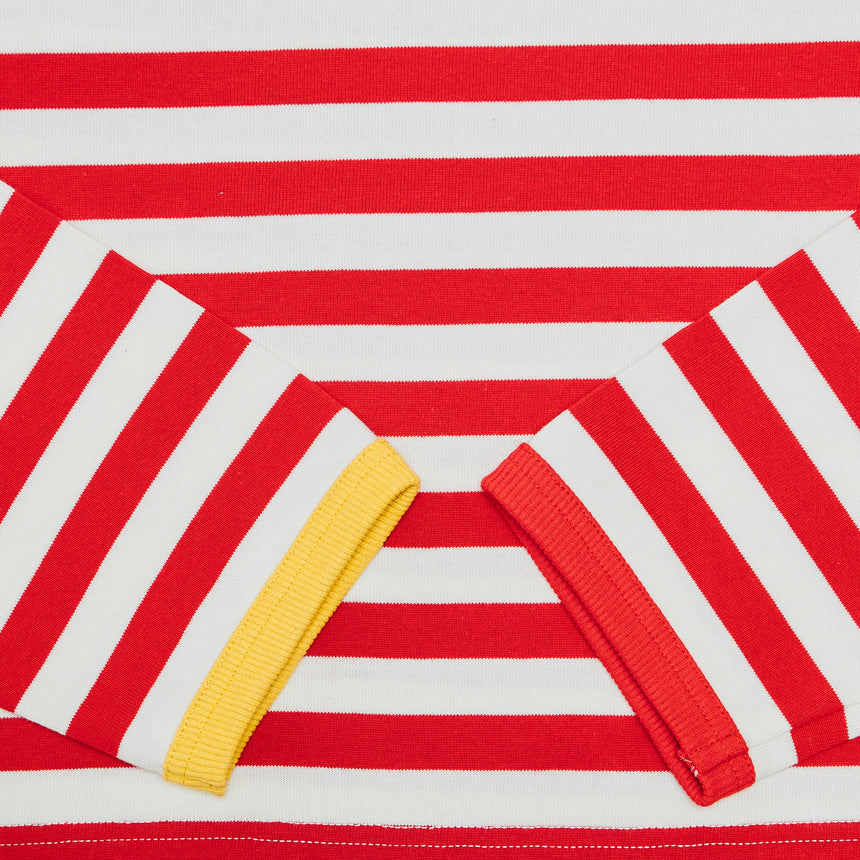 Red & White SS26 Striped Long Sleeve