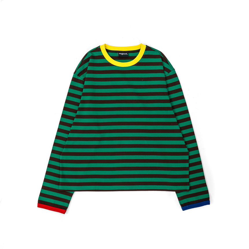 Grey & Tan SS26 Striped Long Sleeve