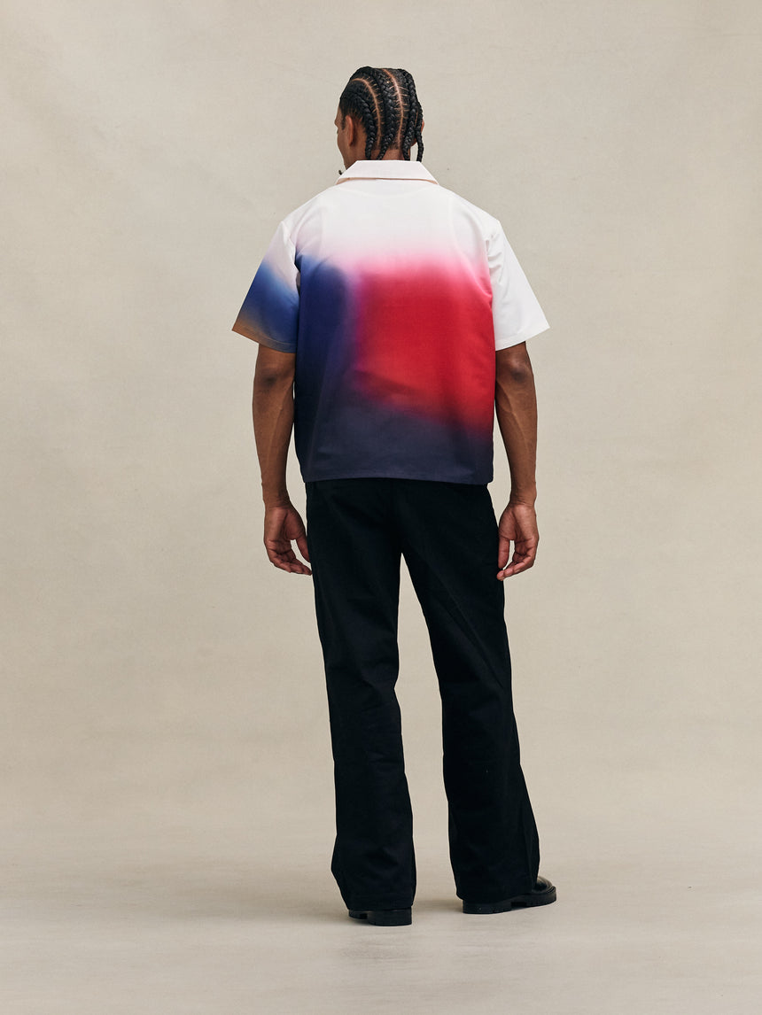 Gradient Camp Shirt White Ombre