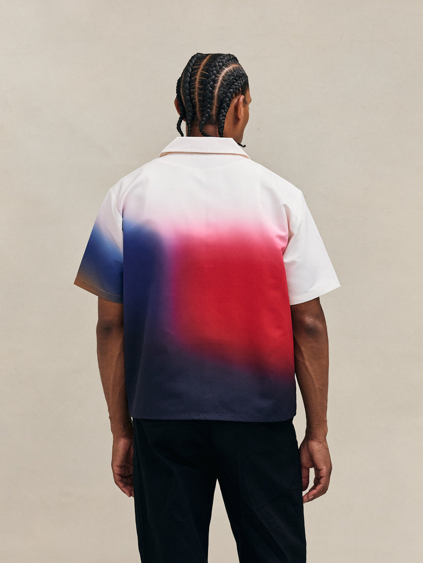 Gradient Camp Shirt White Ombre