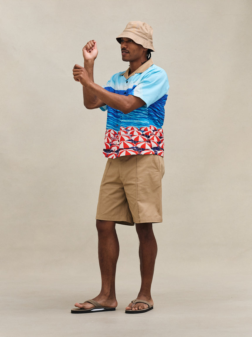Tan Pleated Short