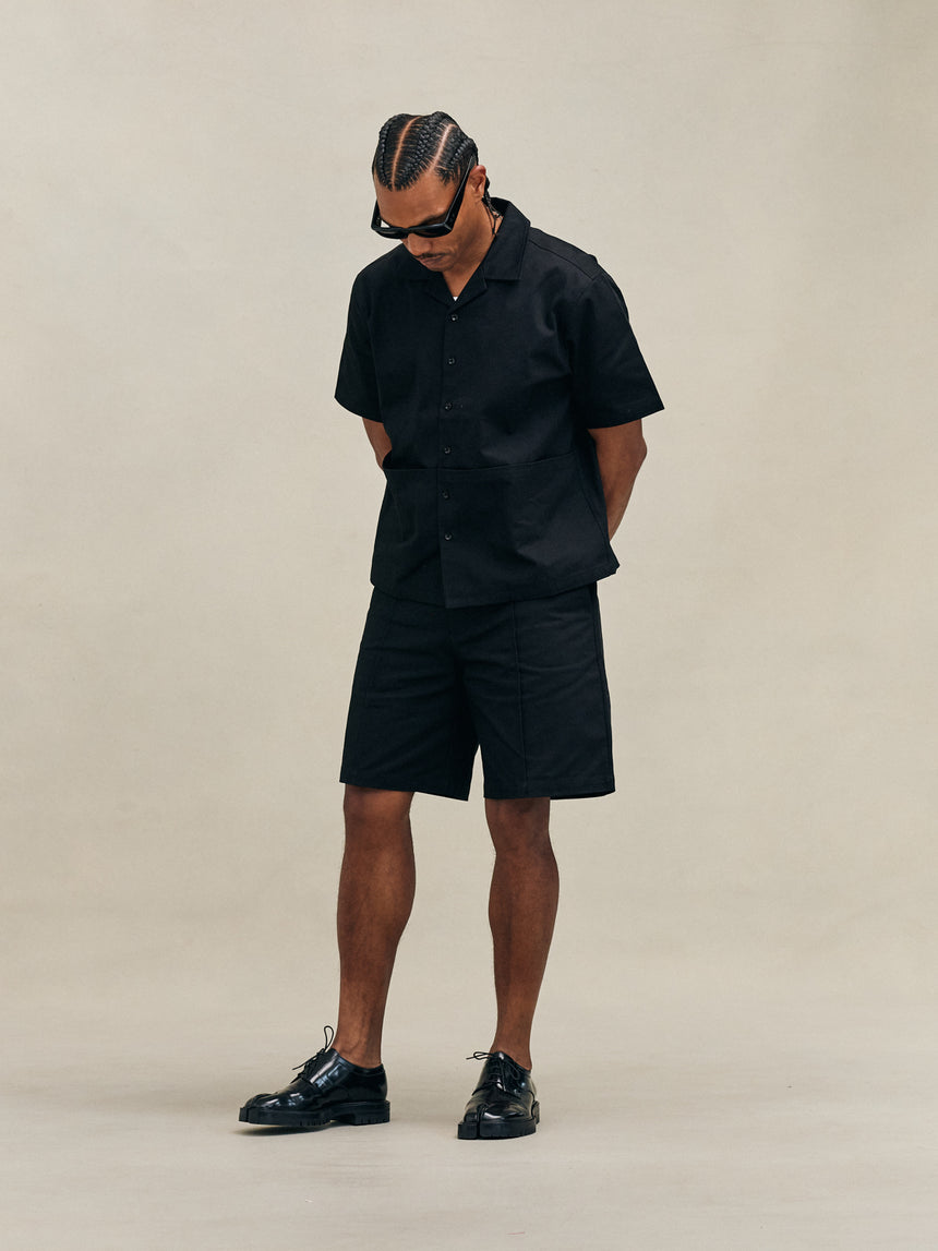 Black Pleated Short