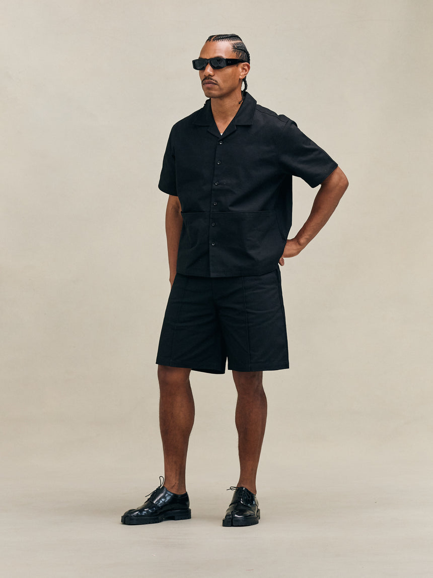 Black Pleated Short
