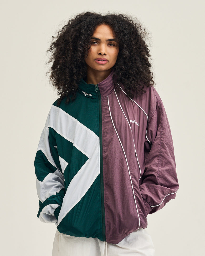Burgundy & Green Maradona Track Jacket