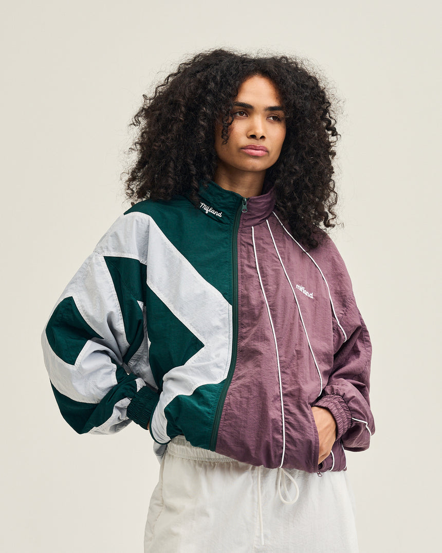 Burgundy & Green Maradona Track Jacket