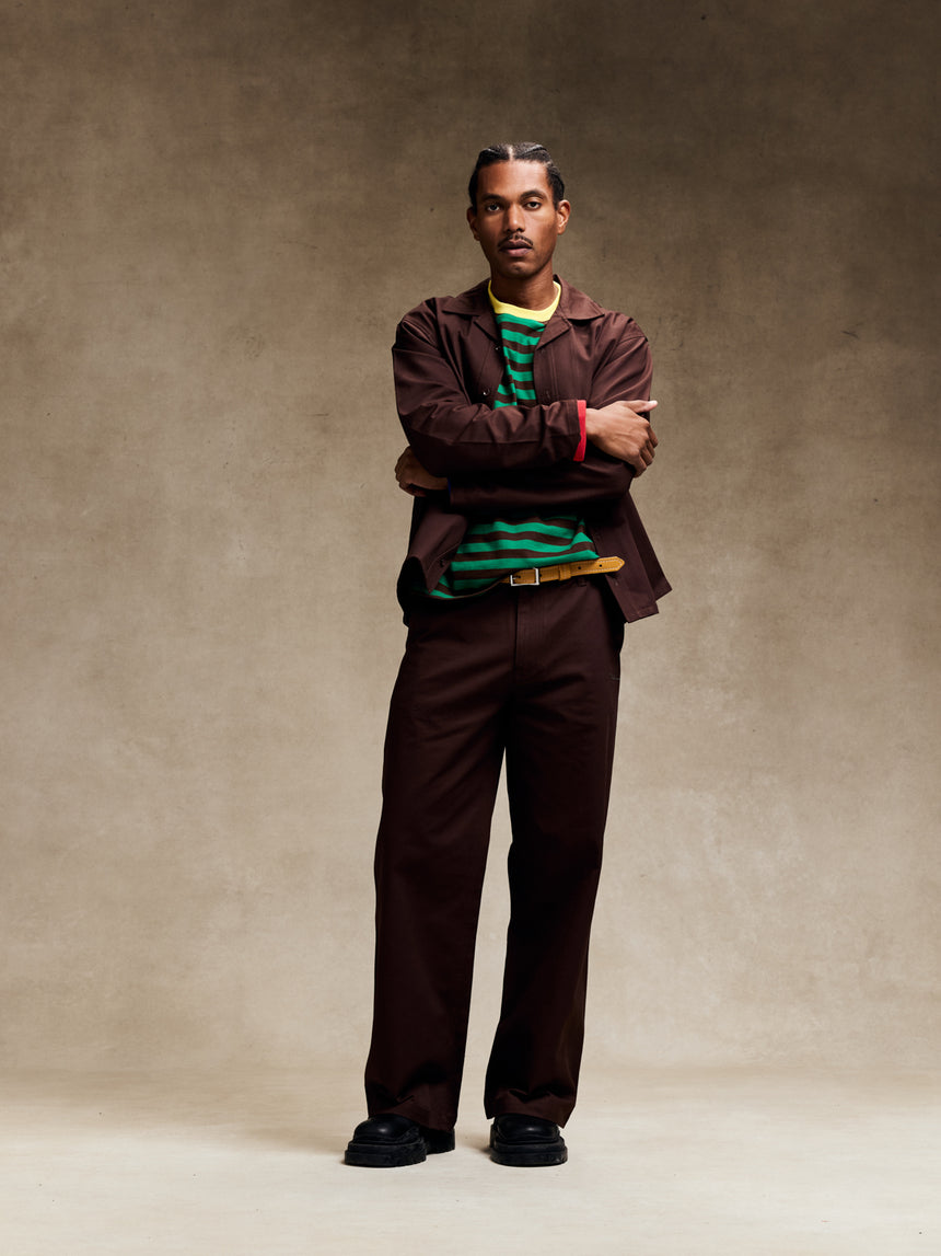 Brown Wide Leg Trouser