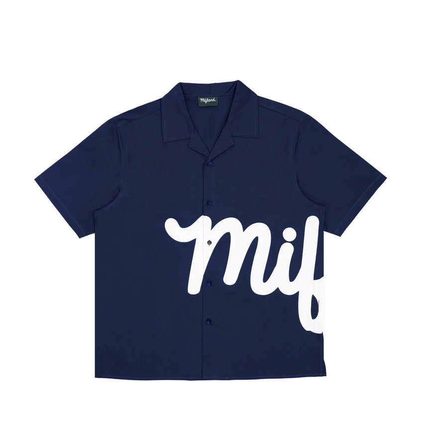 Coral Script Logo camp Shirt