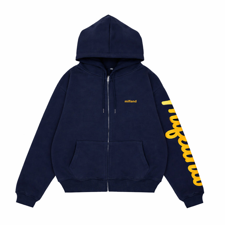 Black W26 Script Heavyweight Hoody
