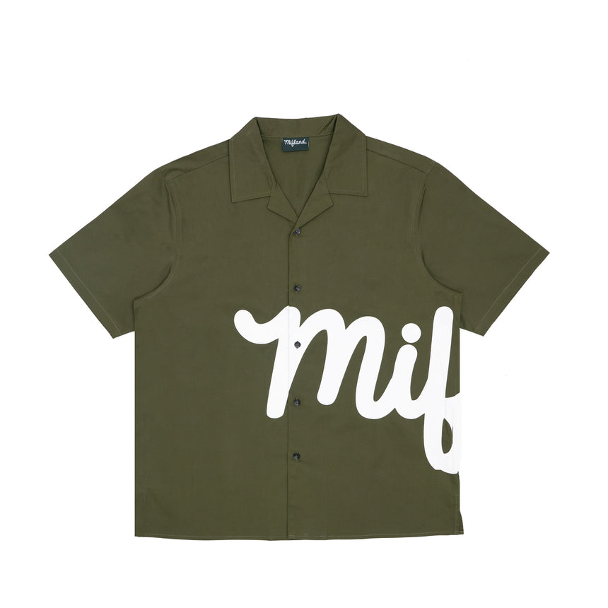 Coral Script Logo camp Shirt