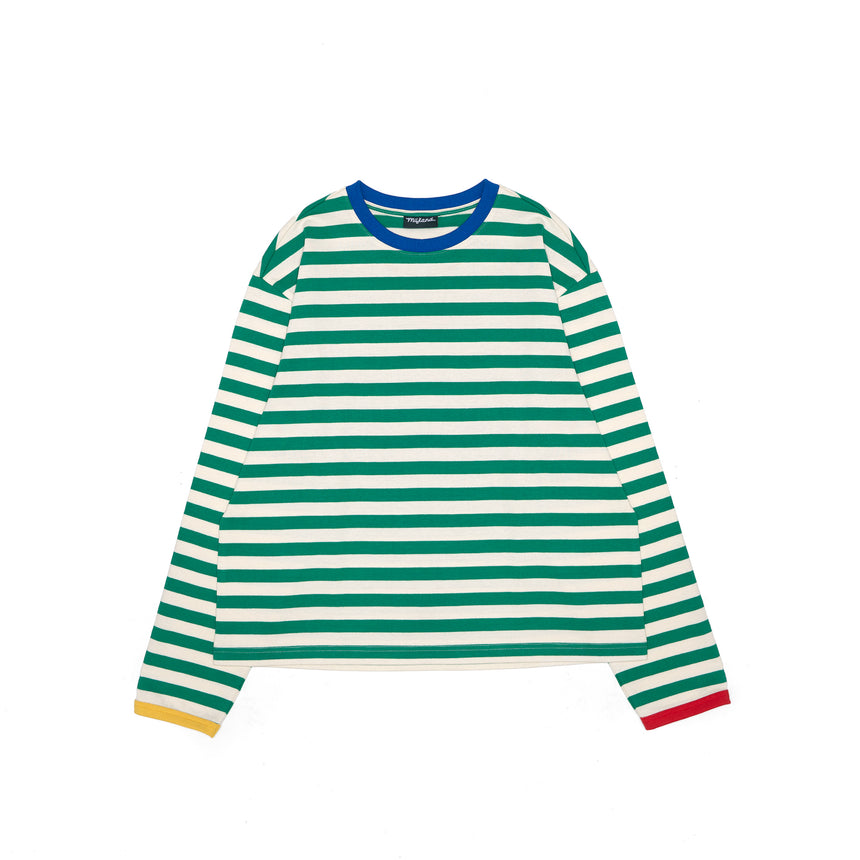 Grey & Tan SS26 Striped Long Sleeve