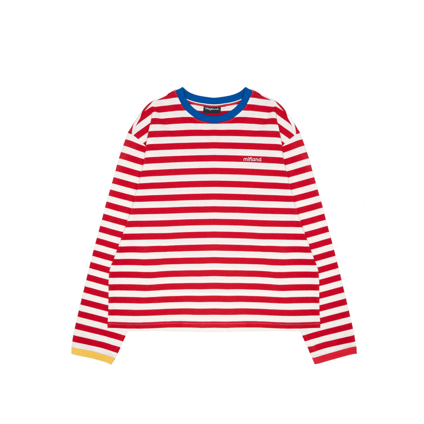 Grey & Tan SS26 Striped Long Sleeve