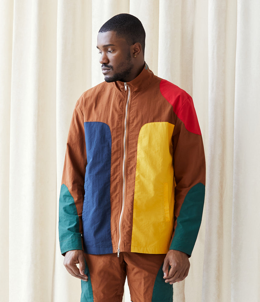 Brown Multiblock Jacket