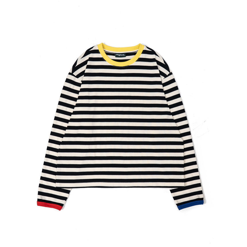 Grey & Tan SS26 Striped Long Sleeve