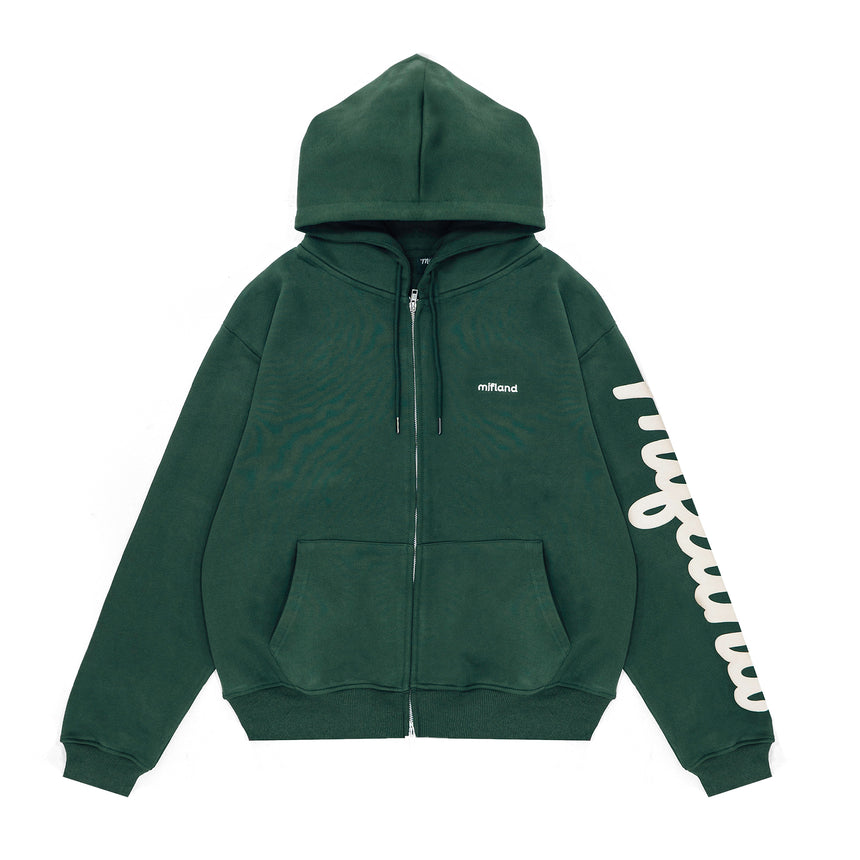 Black W26 Script Heavyweight Hoody