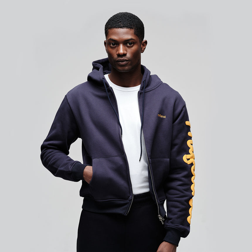 Black W26 Script Heavyweight Hoody