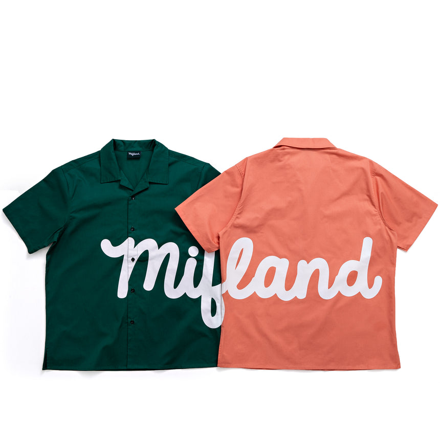 Coral Script Logo camp Shirt