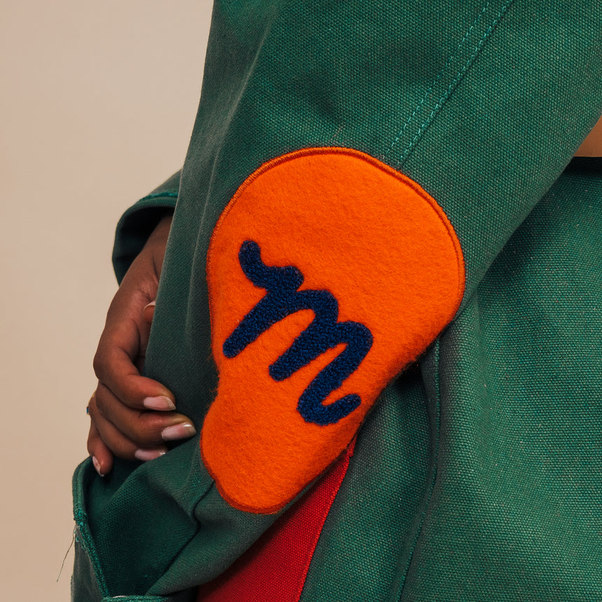 Green Multicolor Work Jacket
