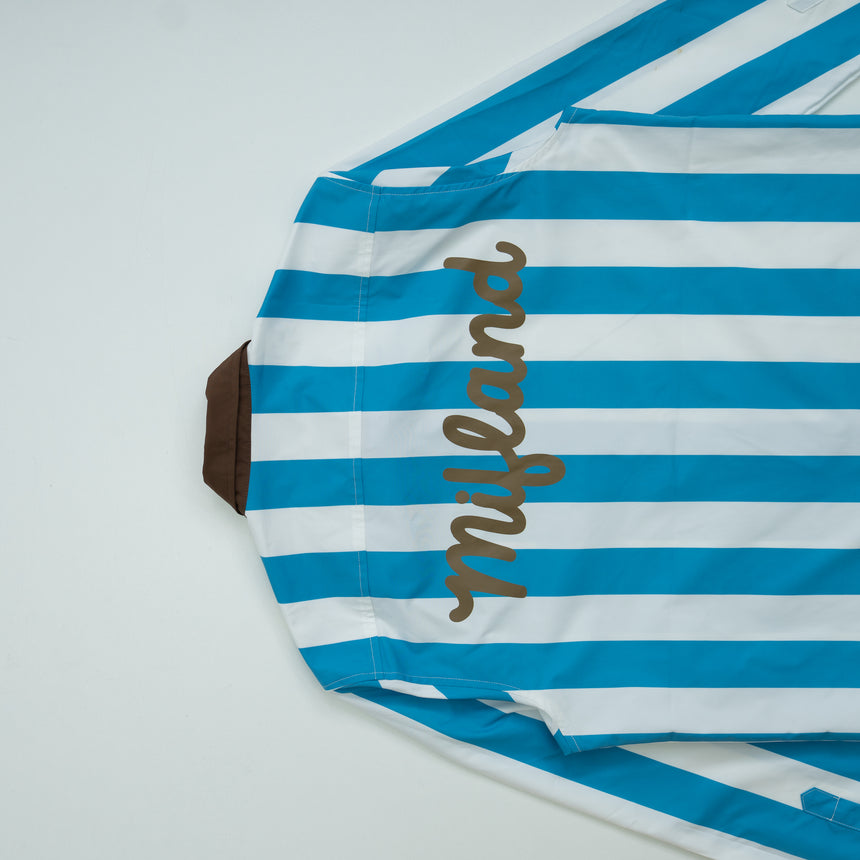 Blue & White Lightweight Stripe Logo Shirt
