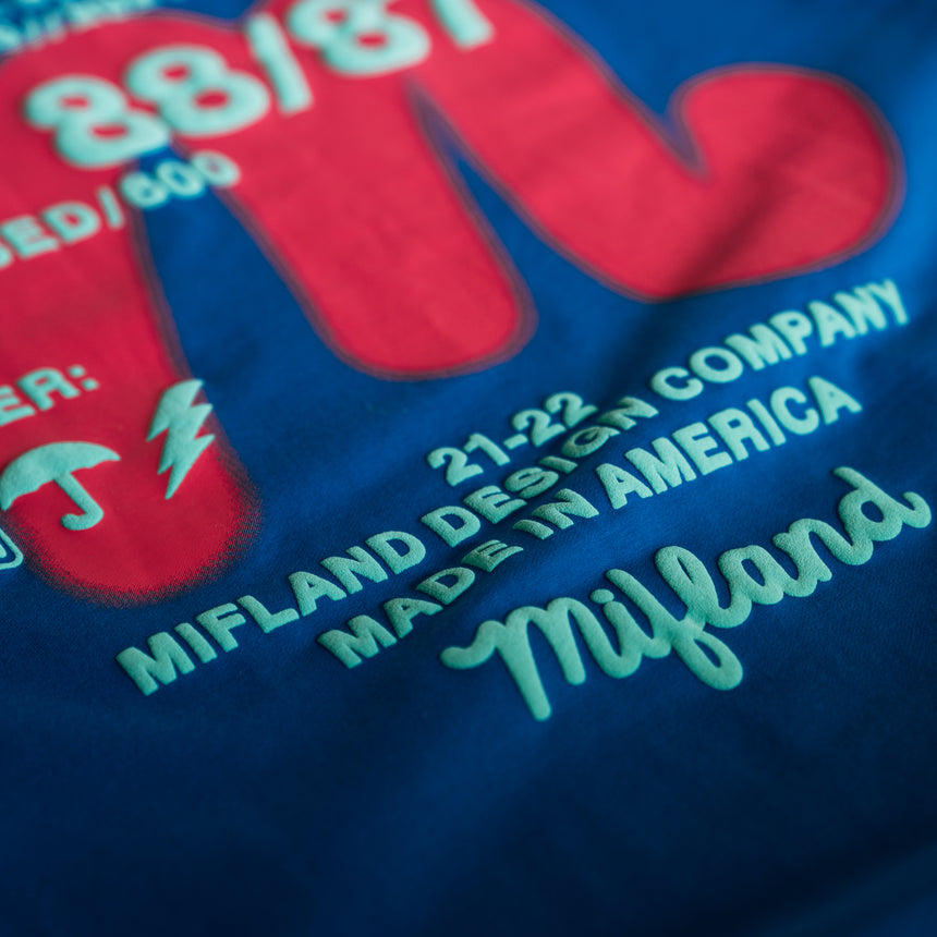 Blue Spray Logo L/S QS