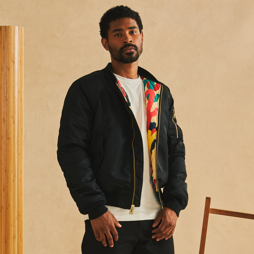 Black Reversible MA-1 Flight Jacket