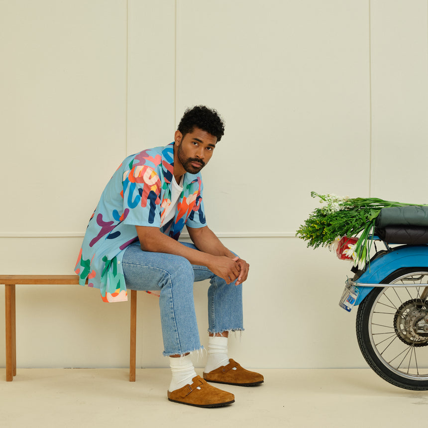 Light Blue S/S Cabana Shirt
