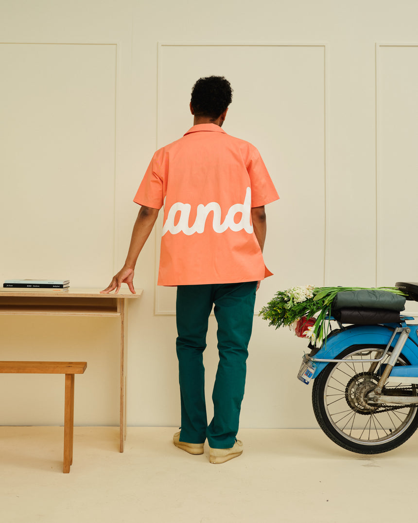 Coral Script Logo camp Shirt