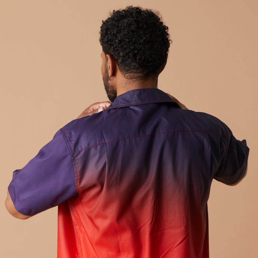 Navy & Red S/S Gradient Shirt