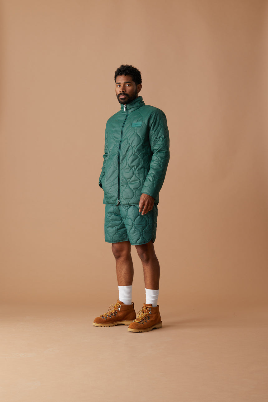 Green Quilted Shorts LE
