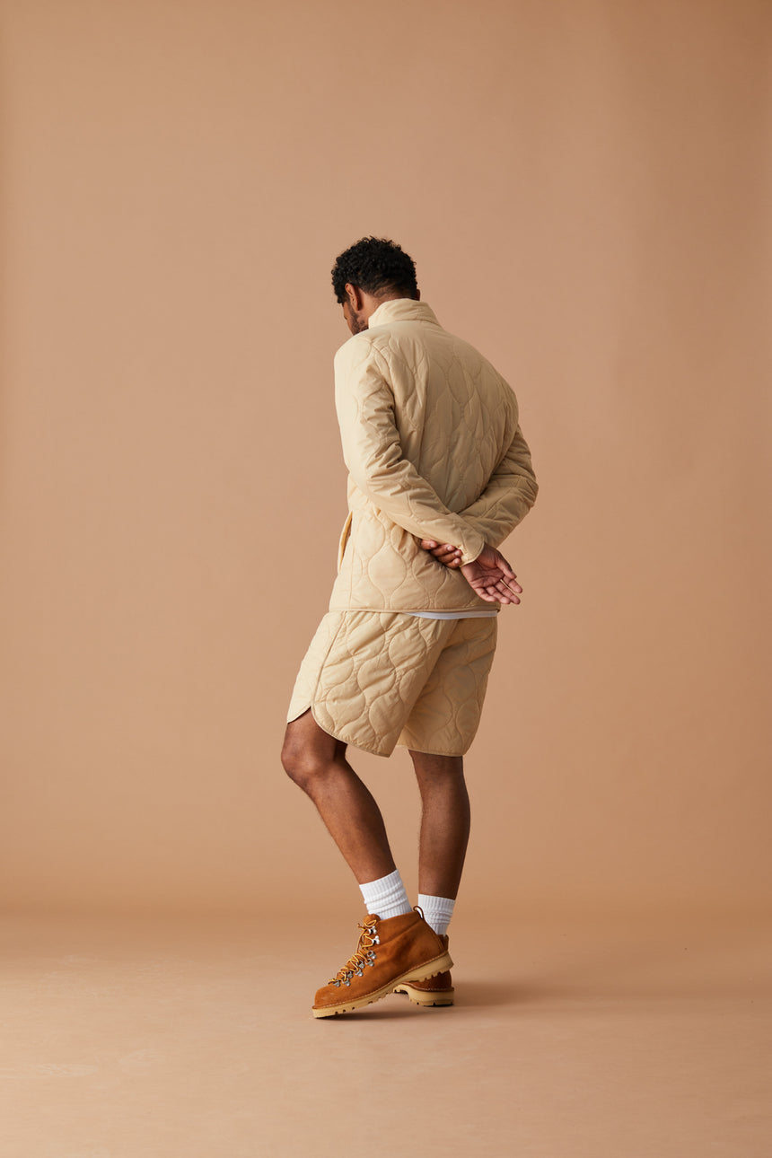 Tan Quilted Shorts LE
