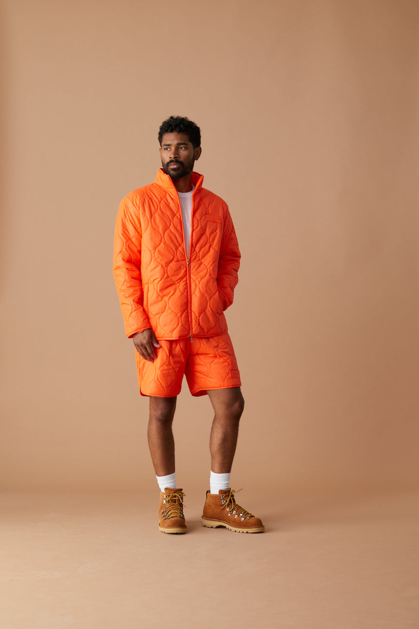 Orange Quilted Shorts LE